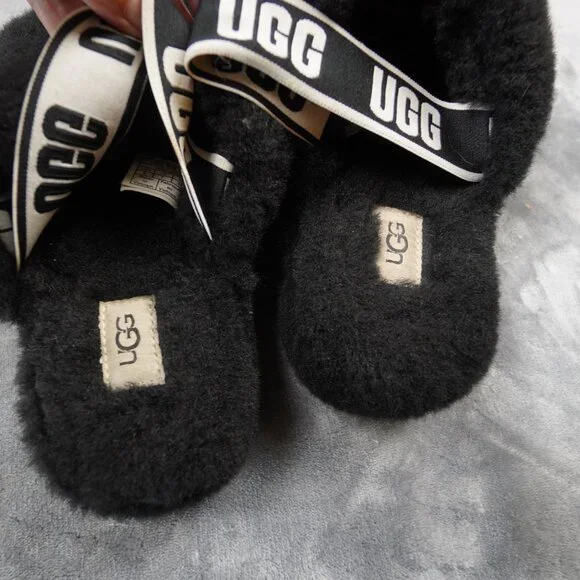 UGG Fluff Yeah Slide Shoes Womens Size 9 Sheepskin Sandal Slippers Fuzzy Cozy - Picture 5 of 9